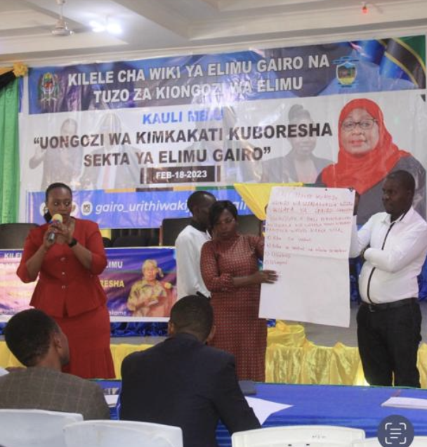 Mkurugenzi Ndg. Adelina Ikonje akizungumza na watumishi wa Halmashauri ya Gairo